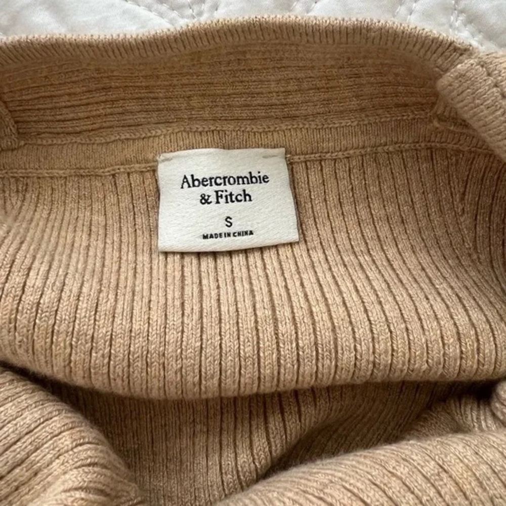 Abercrombie & Fitch Beige Tan Ribbed Sweater Bodysuit - Picture 2 of 4